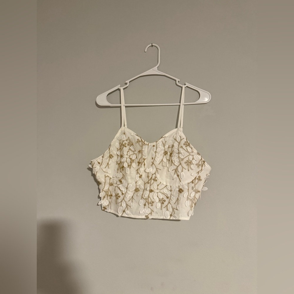 NWOT FLORAL SHEIN CORSET TOP